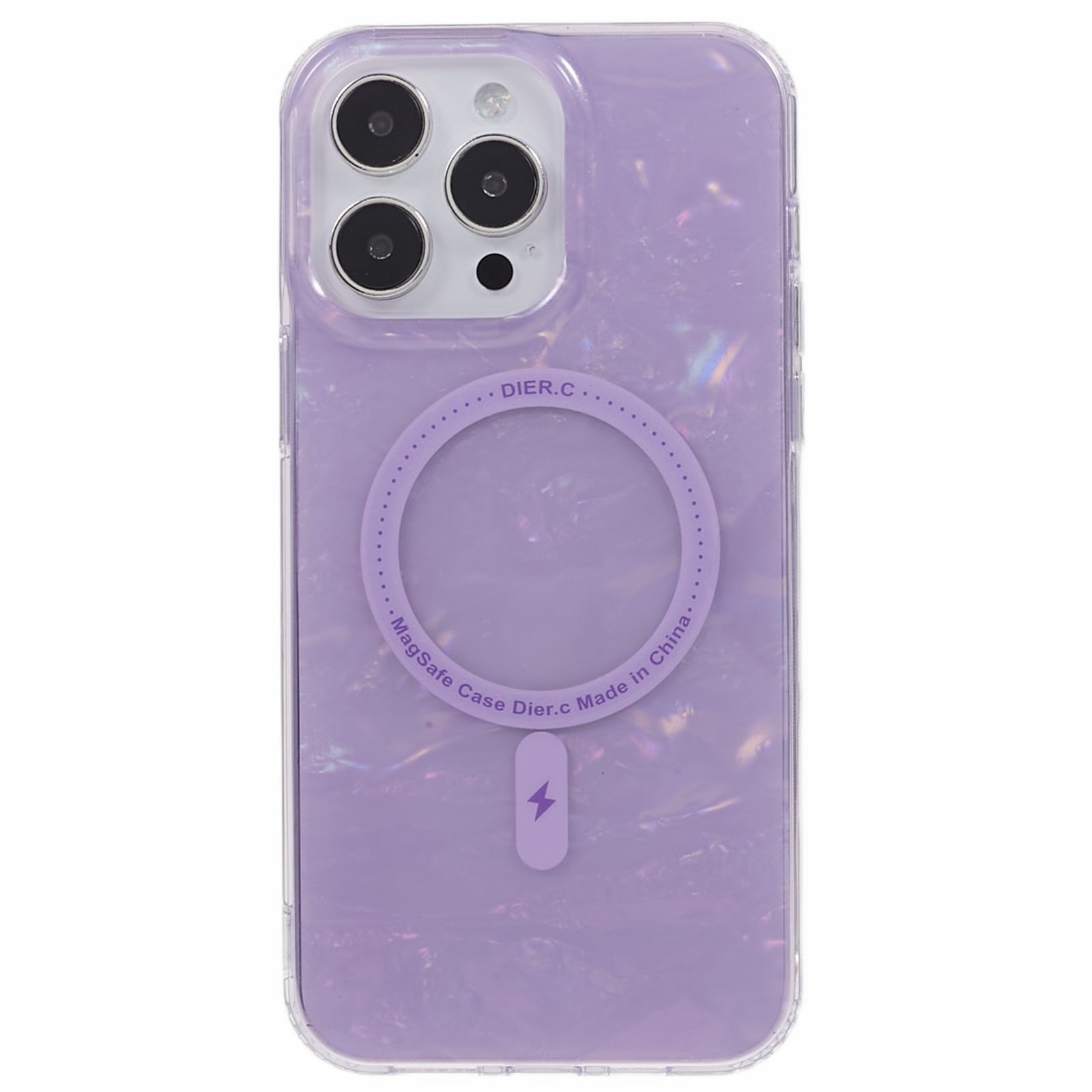 DIER COLOUR For iPhone 14 Pro Max Shell Pattern Phone Case Compatible with MagSafe PC TPU Cover DIER COLOUR For iPhone 14 Pro Max Shell Pattern Phone Case Compatible with MagSafe PC TPU Cover